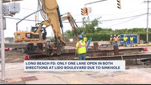 Traffic management office: 1 lane open in each direction on Lido Boulevard due to sinkhole