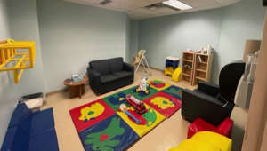 Upgrades unveiled for family visitation rooms at Milford DCF location