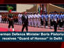 German Defence Minister Boris Pistorius received the tri-services ‘Guard of Honour’ at the South Block in New Delhi. Pistorius is on a four-day visit to India starting June 5. On June 7, Pistorius will visit Mumbai. He is likely to visit the headquarters of the Western Naval Command & Mazagon Dock Shipbuilders Ltd.