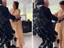 Bride wears roller-skates to dance with husband in wheelchair