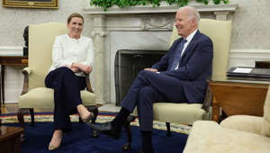Biden laughs and ignores reporters questions at meeting with Danish prime minister