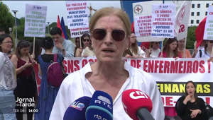 Enfermeiros do Tâmega e Sousa protestam com dedo apontado às Finanças