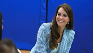 Kate Middleton Made Her Go-To Outfit Formula Work For Summer With a Blue-and-White Houndstooth...
