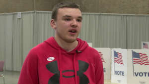 First-time voter Noah Allen
