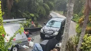 This person was finding keeping their home safe challenging during a flood in Auckland, New Zealand. In every corner of the house they went to, they found flood water from the streets was gushing down the stairs and was getting collected in their driveway.