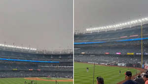 Canadian wildfires cause eerie haze over Yankee Stadium in New York