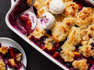 Peach Blueberry Cobbler uses both fruits to make our favorite summer dessert.