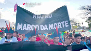 WATCH: Indigenous Brazilians march through capital ahead of trial over future of their lands