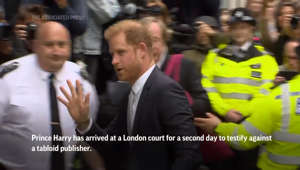 Harry arrives in London court for second day