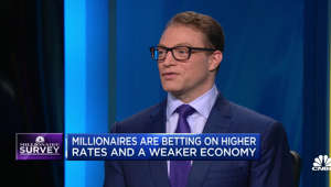 Millionaires are betting on higher rates and a weaker economy, CNBC survey says