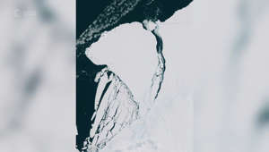Massive Iceberg Breaks Off Antarctic Brunt Ice Shelf - View From Space