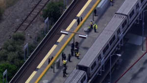 Raw video: Scene of fatal BART train collision with person on tracks at Bayfair Station
