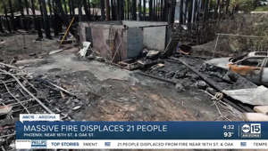 Massive Phoenix house fire displaces 21 people