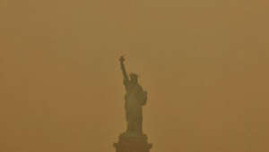 Image of the day: New York skyline covered in orange haze due to wildfires