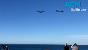 Military flyover in Newcastle, NSW.