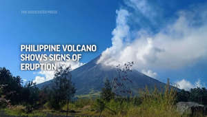 Philippine volcano shows signs of eruption