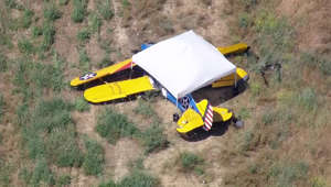 Scene of plane crash near Rio Vista; 2 dead