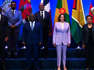 U.S. Vice President Kamala Harris announced Thursday that the U.S. is investing more than $100 million in the Caribbean region to crack down on weapons trafficking, help alleviate Haiti’s humanitarian crisis and support climate change initiatives.