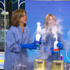 Kate the Chemist makes smoke rings and lightning in Studio 1A