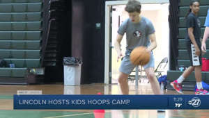 Lincoln basketball hosted kids basketball camp