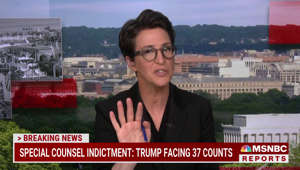 Rachel Mdadow talks with Nicolle Wallace about passages in the federal indictment of Donald Trump in which Trump makes clear that he knows what he is doing sharing classified material is not allowed as he does it anyway.