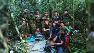 Las Fuerzas Militares de Colombia han encontrado con vida a los tres niños y al bebé que desaparecieron en la selva el pasado 1 de mayo después de que la avioneta en la que viajaban con tres adultos sufriera un accidente que acabó con la vida del piloto y los dos acompañantes mayores de edad.(Fuente: Fuerzas militares de Colombia)
