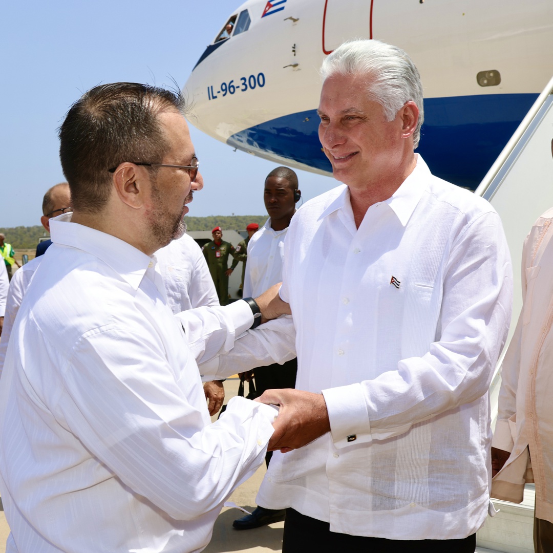 El Presidente De Cuba Miguel D Az Canel Llega A Venezuela Para Una