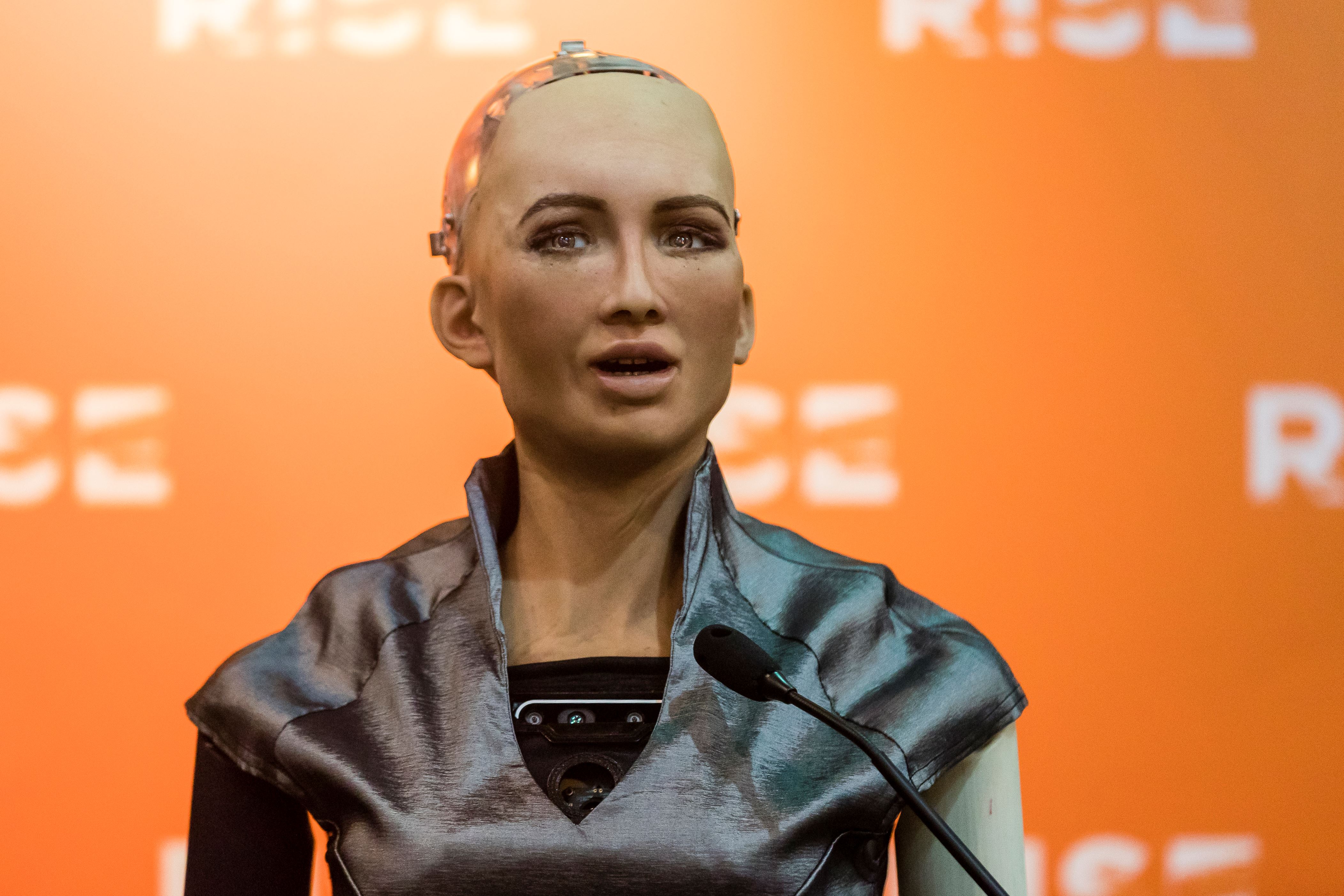 When robot Sophia fell love