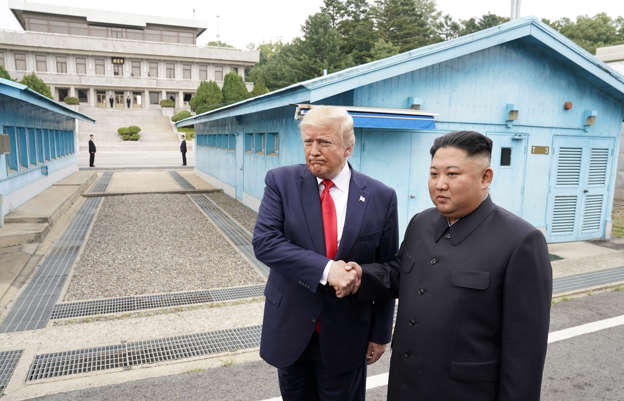 Trump becomes 1st sitting US leader to enter North Korea  AADDCGt