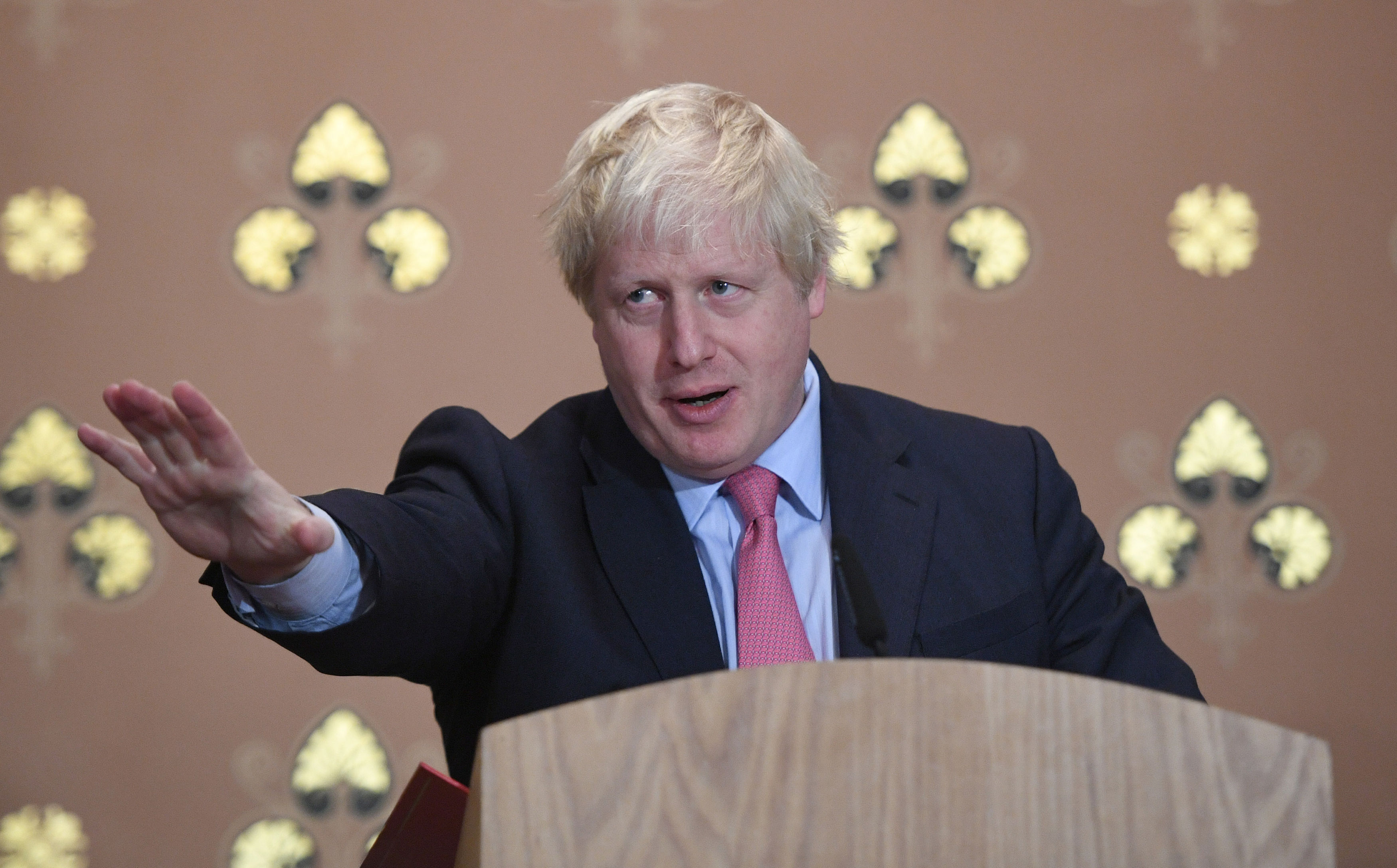 Foreign Secretary Boris Johnson speaking about terrorism at the Foreign Office in London. (Photo by Victoria Jones/PA Images via Getty Images)