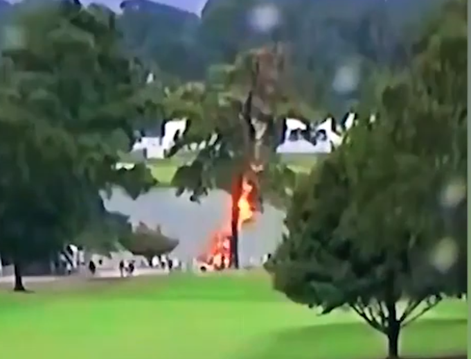 Lightening strikes the course at the FedEx cup championship