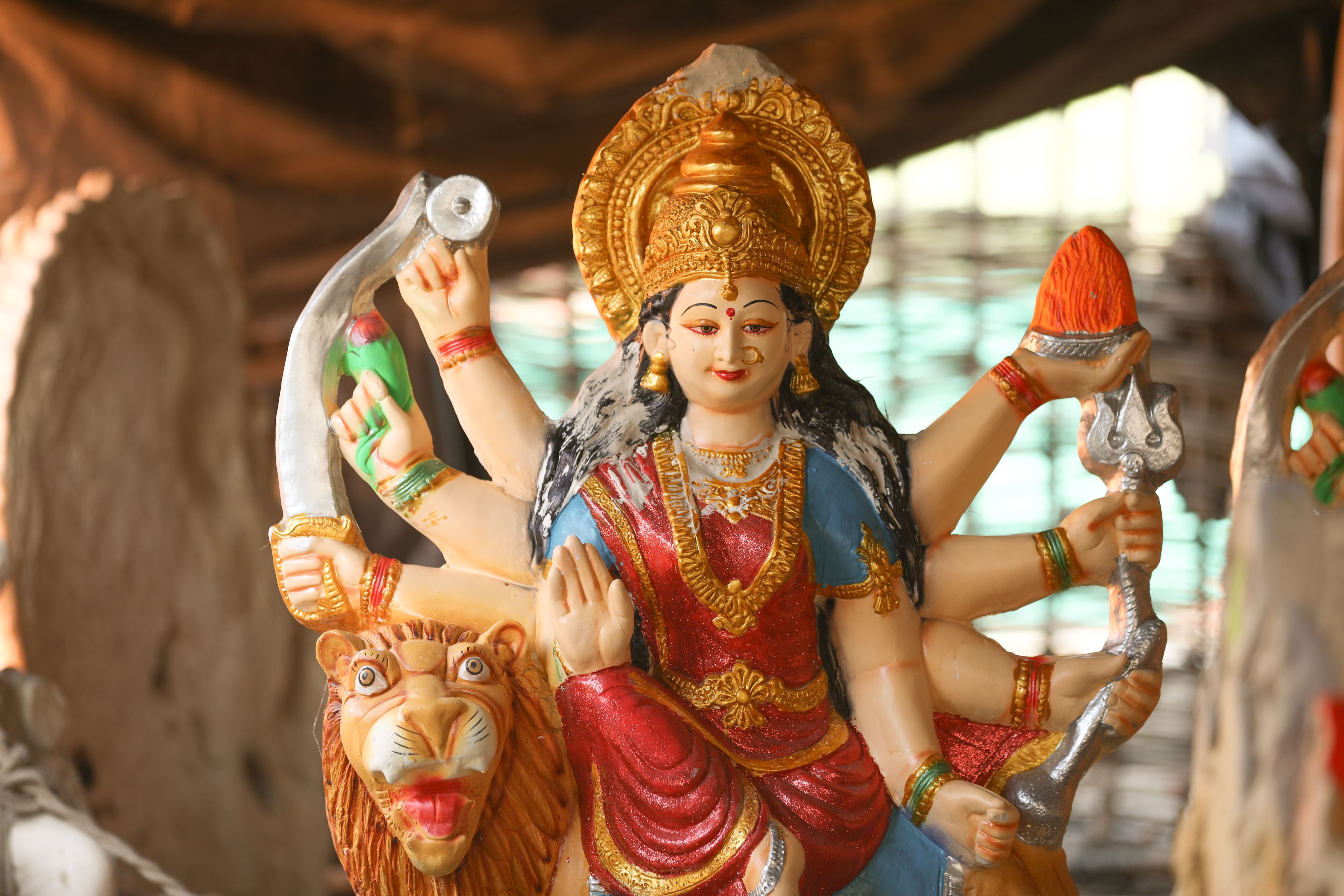 Sculpture of goddess durga