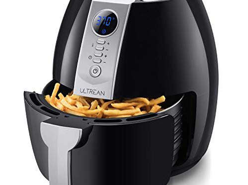 Slide 2 of 5: $59.99Shop NowThis 4.2-quart air fryer is a great size that's just big enough for two people. It's super easy to use, with an on/off button and four additional button controls to select your preferred cooking times and temperatures. It's a user favorite, too, with over 22,000 five-star reviews. 