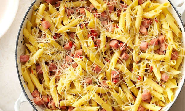 Slide 1 of 60: I'm a busy nurse, so fast meals are a must. This pasta is a tasty change of pace from potato-ham casseroles. —Kathy Stephan, West Seneca, New York Go to Recipe