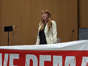 Angela Rayner addressing a TUC rally at Newcastle Civic Centre