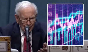 Warren Buffett in pictures at Berkshire Hathaway meeting and inflation graph