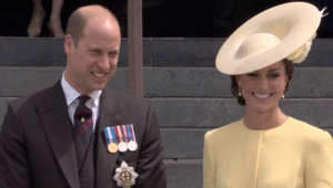 Queen's Jubilee: Kate and William leave Thanksgiving service