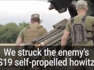 Ukrainian soldiers target Russian platoon with Howitzer