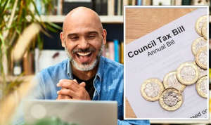 Person happy about council tax refund