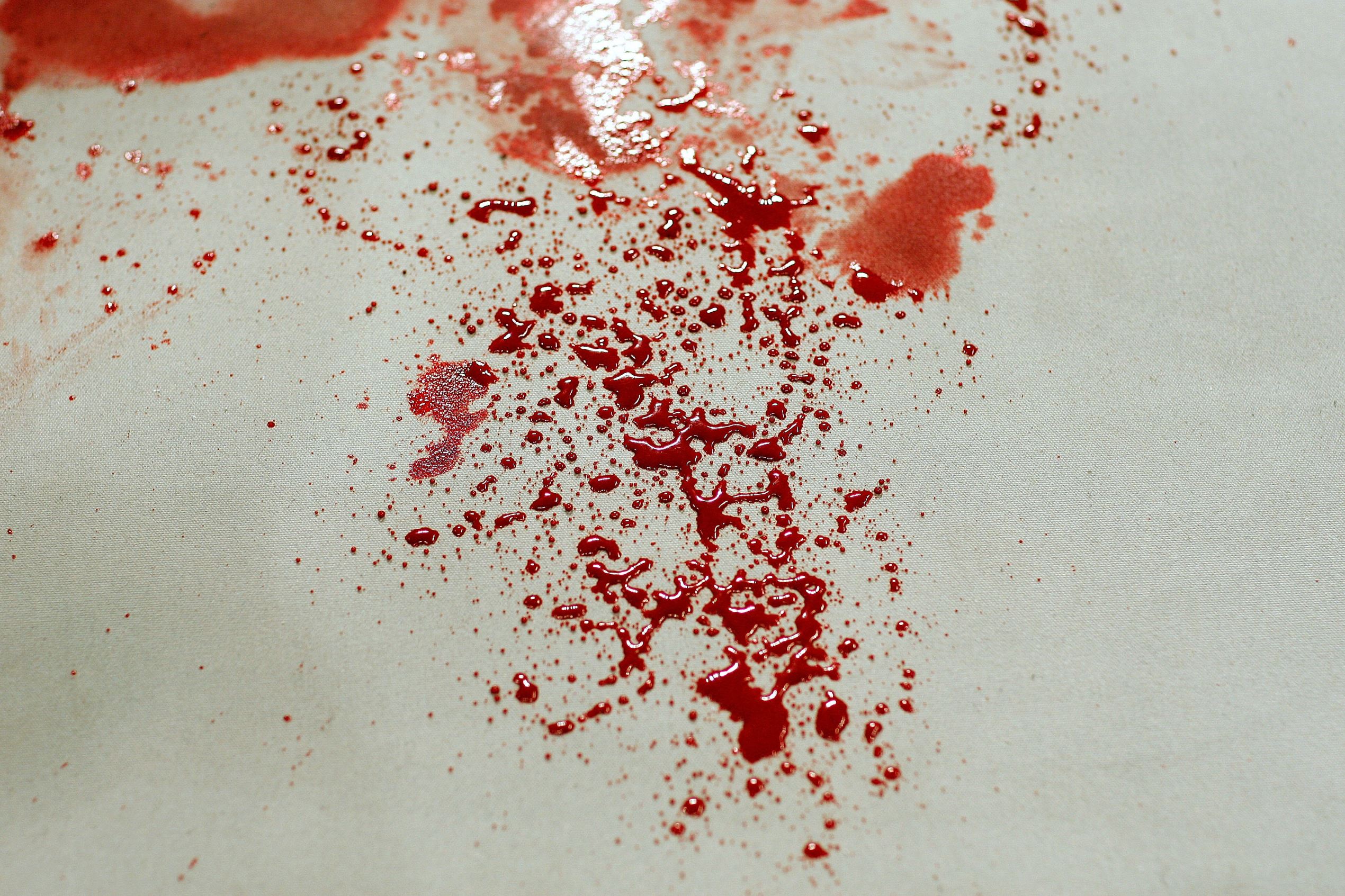 Blood stains the canvas at the International Fighting League match at the Izod Center on April 4, 2008 in East Rutherford, New Jersey.
