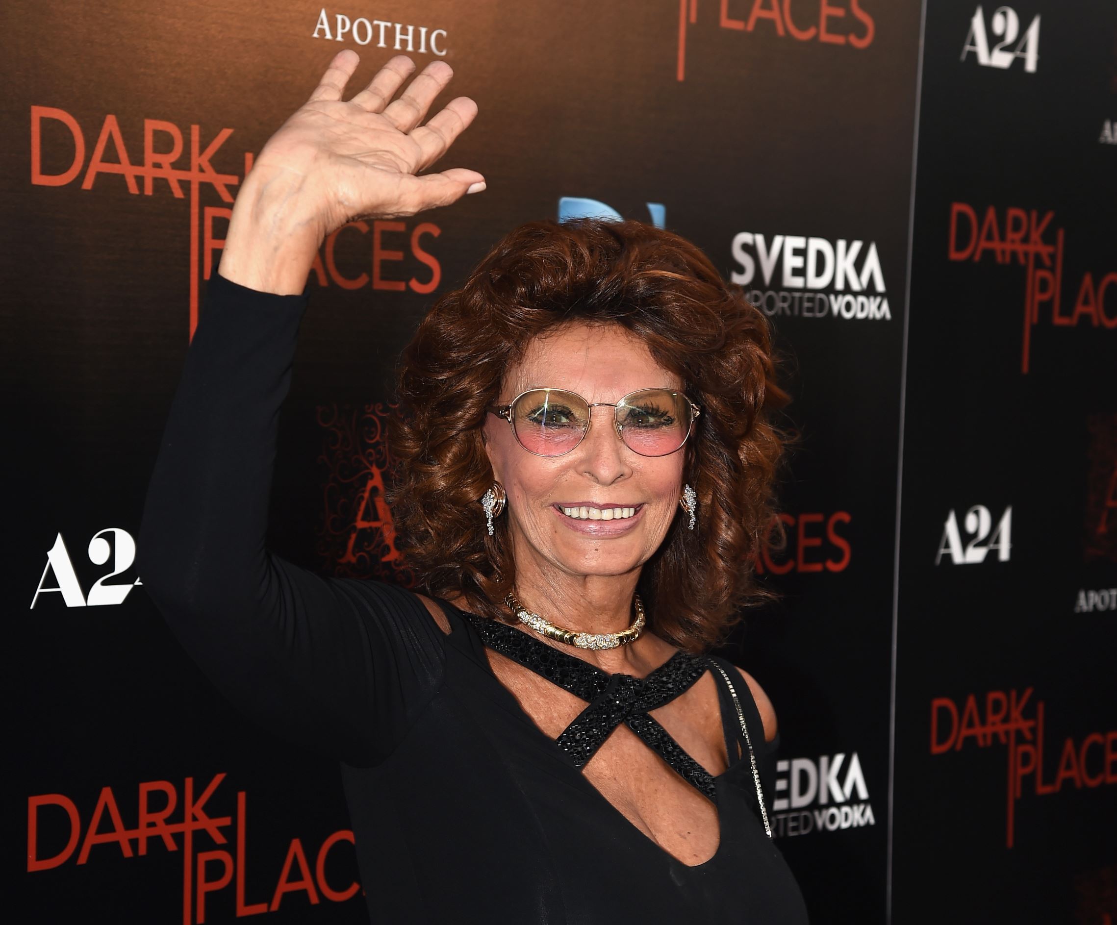 Actress Sophia Loren attends the premiere of DIRECTV's 'Dark Places' at Harmony Gold Theatre on July 21, 2015 in Los Angeles, California.