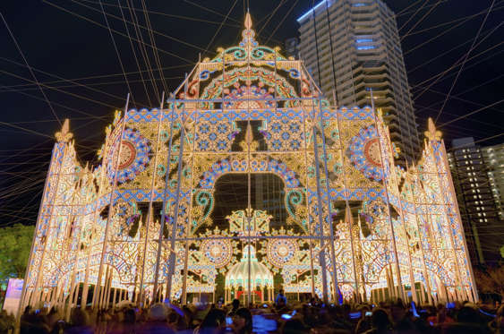 Kobe, Japan - December 12, 2012: Luminarie light festival December 12, 2012 in Kobe, JP. The annual festival commemorates the 1995 Great Hanshin Earthquake.