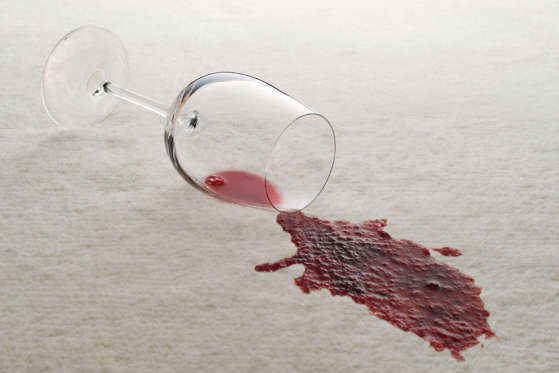 Few things are better than a glass of red wine after a long day, except of course when that vino spills on your carpet. In that case, quickly grab vinegar and baking soda. Pour the vinegar over the stained area and then sprinkle baking soda on top. The two work together to soak up the stain so that spill can stay a secret.