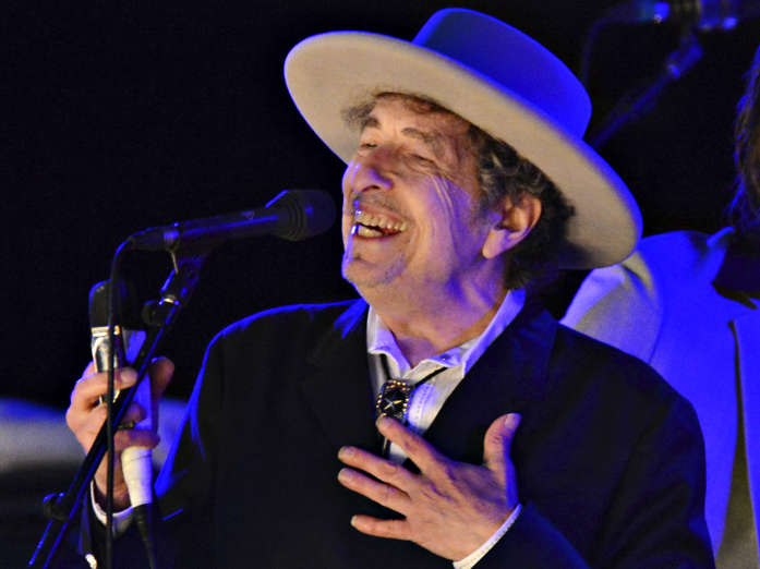 U.S. musician Bob Dylan performs during on day 2 of The Hop Festival in Paddock Wood, Kent on June 30th 2012.