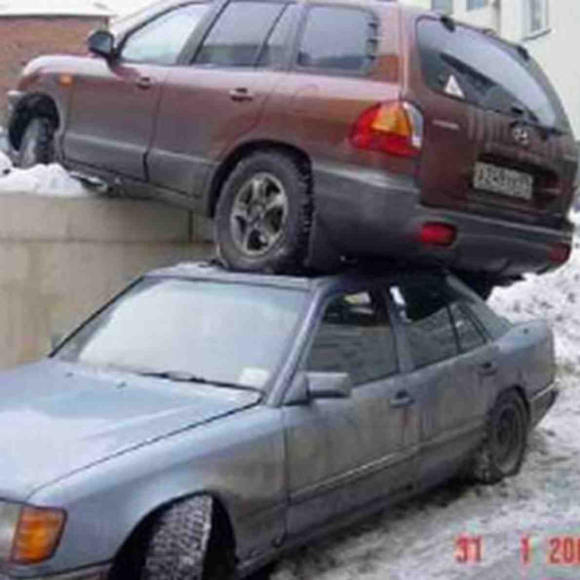 Slide 15 of 21: <p>Job done, we’re not going anywhere. We just need to make sure that the car underneath doesn’t leave first!</p>