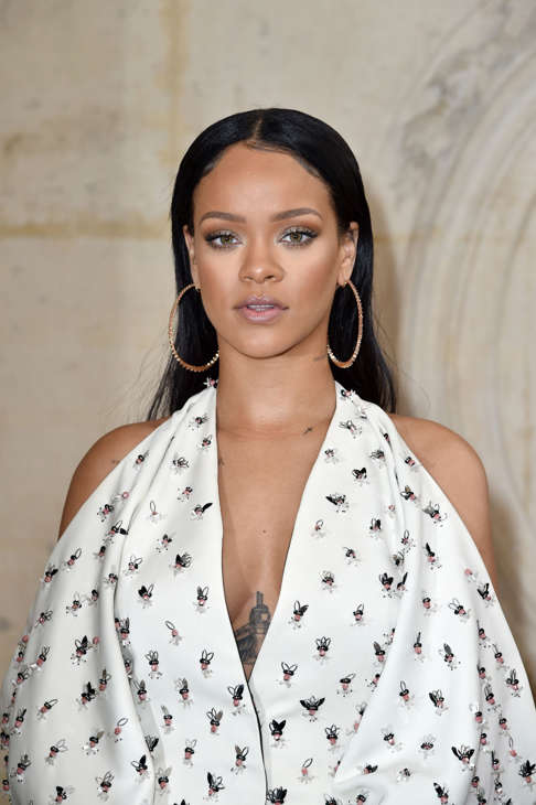 Rihanna attends the Christian Dior show of the Paris Fashion Week Womenswear Spring/Summer 2017 on September 30, 2016 in Paris, France.