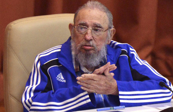 Cuba's former president Fidel Castro attends the closing ceremony of the seventh Cuban Communist Party (PCC) congress in Havana, Cuba, in this handout received April 19, 2016. Omara Garcia/Courtesy of AIN/Handout via
