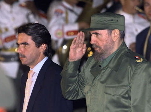 Fidel Castro y José María Aznar en La Habana (Cuba), el 14 de noviembre de 1999, durante la Cumbre Iberoamericana.