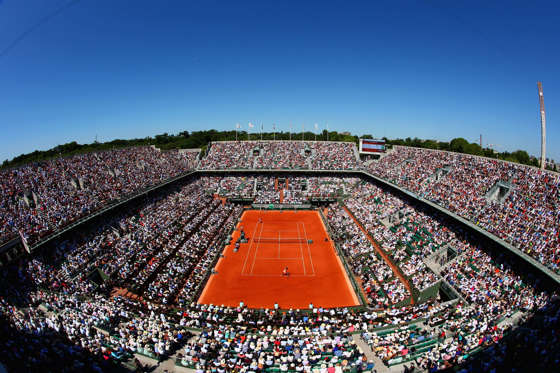 PARIS, FRANCE - JUNE 06: A general view over Court Philippe Chatrier during the Women's Singles Final between Serena Williams of the United States and Lucie Safarova of Czech Republic on day fourteen of the 2015 French Open at Roland Garros on June 6, 2015 in Paris, France. (Photo by Clive Brunskill/Getty Images)