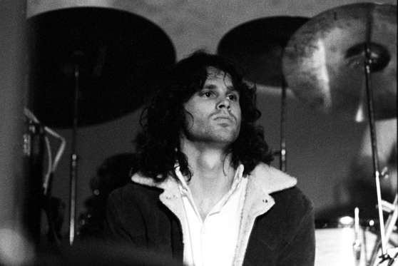 American singer-songwriter and poet Jim Morrison (1943-1971), lead singer of The Doors, at the Winterland in San Francisco, December 1967.